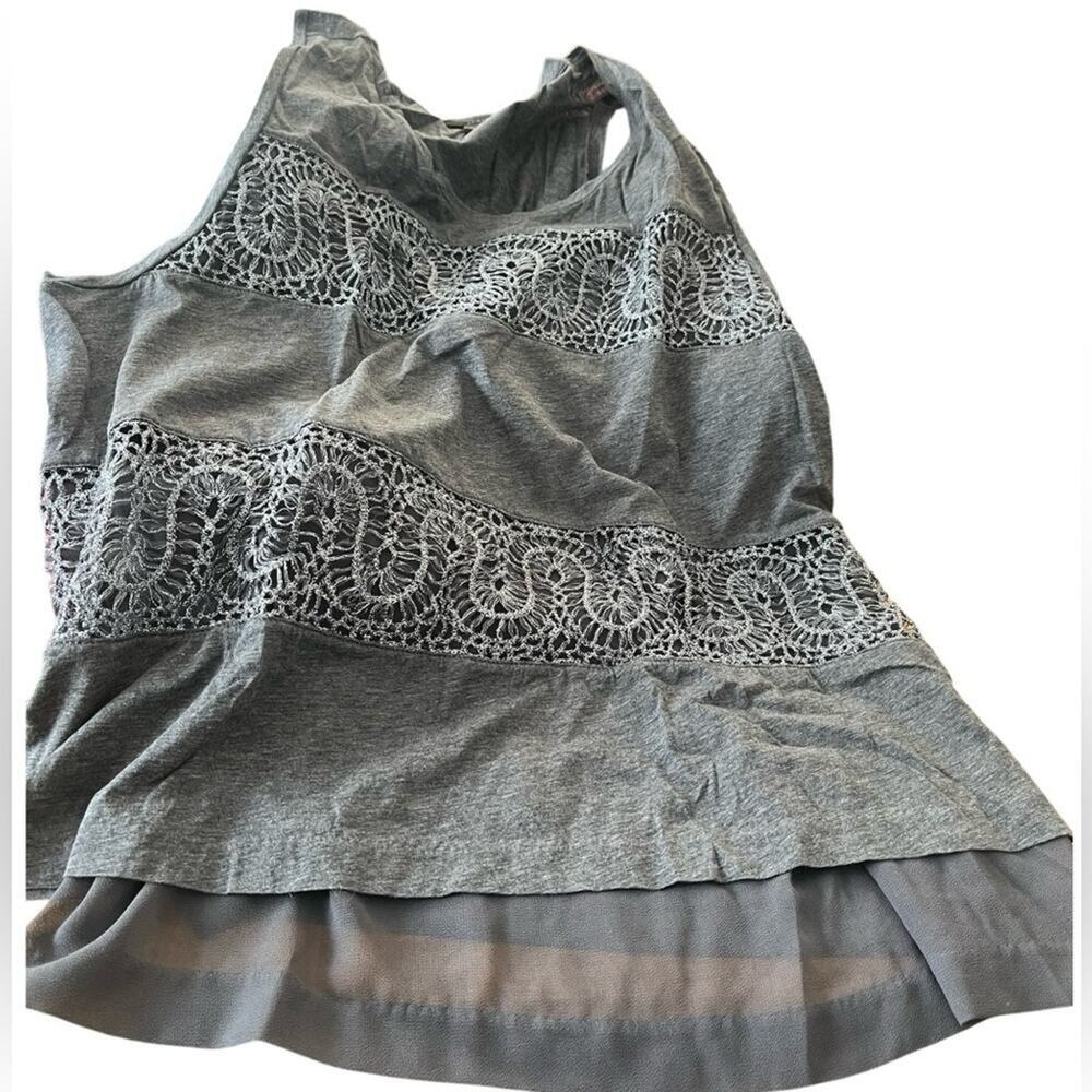 J Crew crochet inlay tank top, size XL